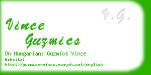 vince guzmics business card